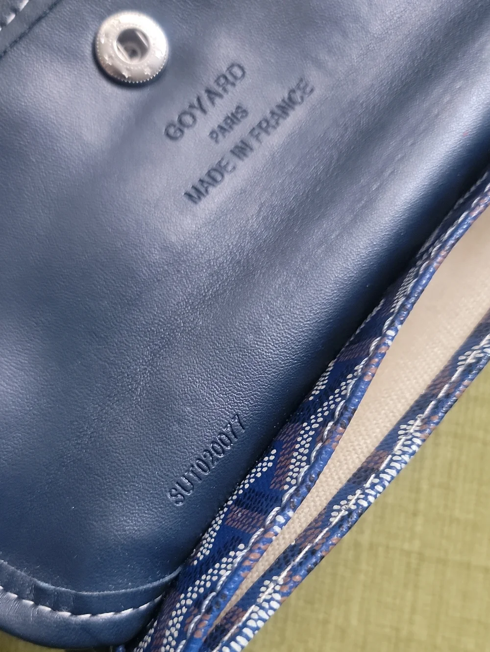 Goyard Blue Chevron Continental Wallet